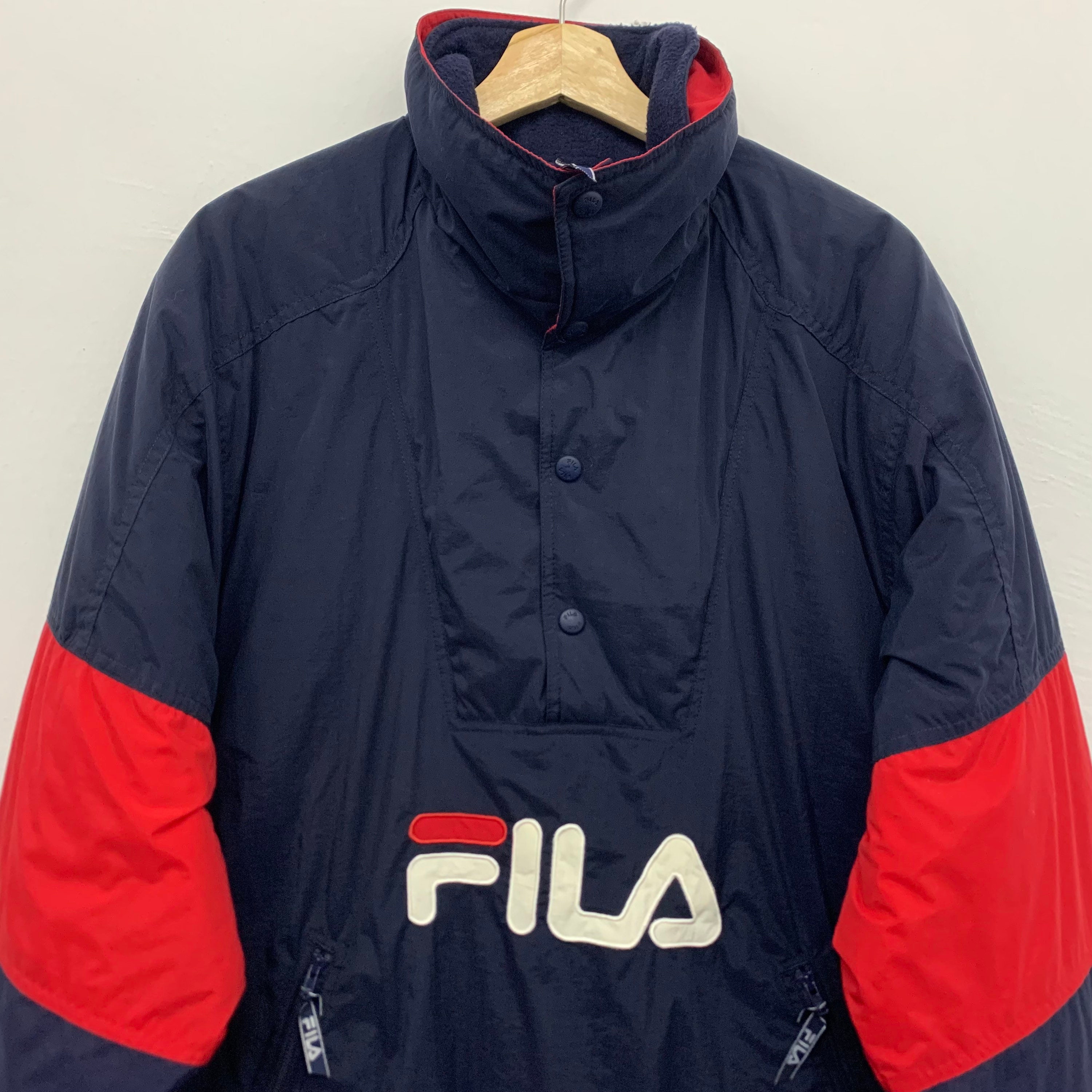 Vintage Fila Half Zip Puffer Jacket Size Small