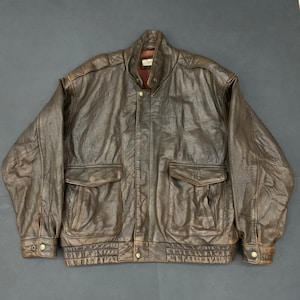 Vintage Marcell Brown Leather Jacket Size Medium