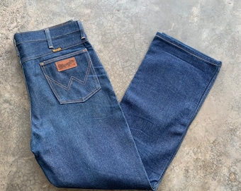 Pantalones vaqueros Wrangler vintage de los 80, estilo vaquero occidental, talla 36x30