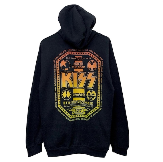 KISS End of the Road Tour Rock Band Full Zip Hoodie Size Medium