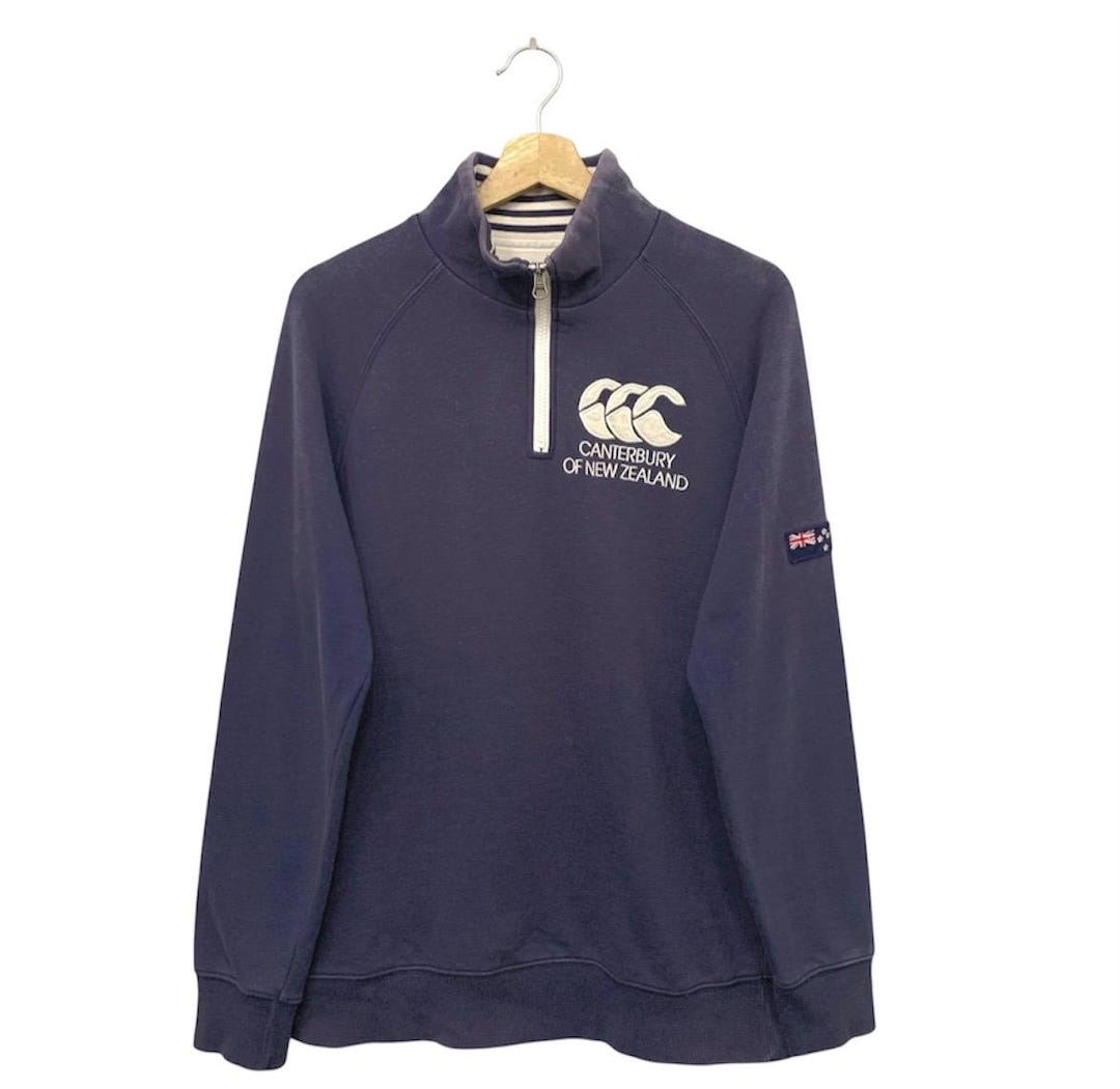 Canterbury of New Zealand Rugby Half Zip Sweatshirt Size Small