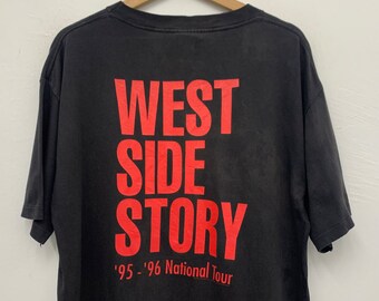 Vintage 90s West Side Story T-shirt: Broadway Musical Tour, Size 