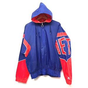 Vintage Starter New York Mets MLB Nylon Windbreaker Half Zip Pullover Size Medium