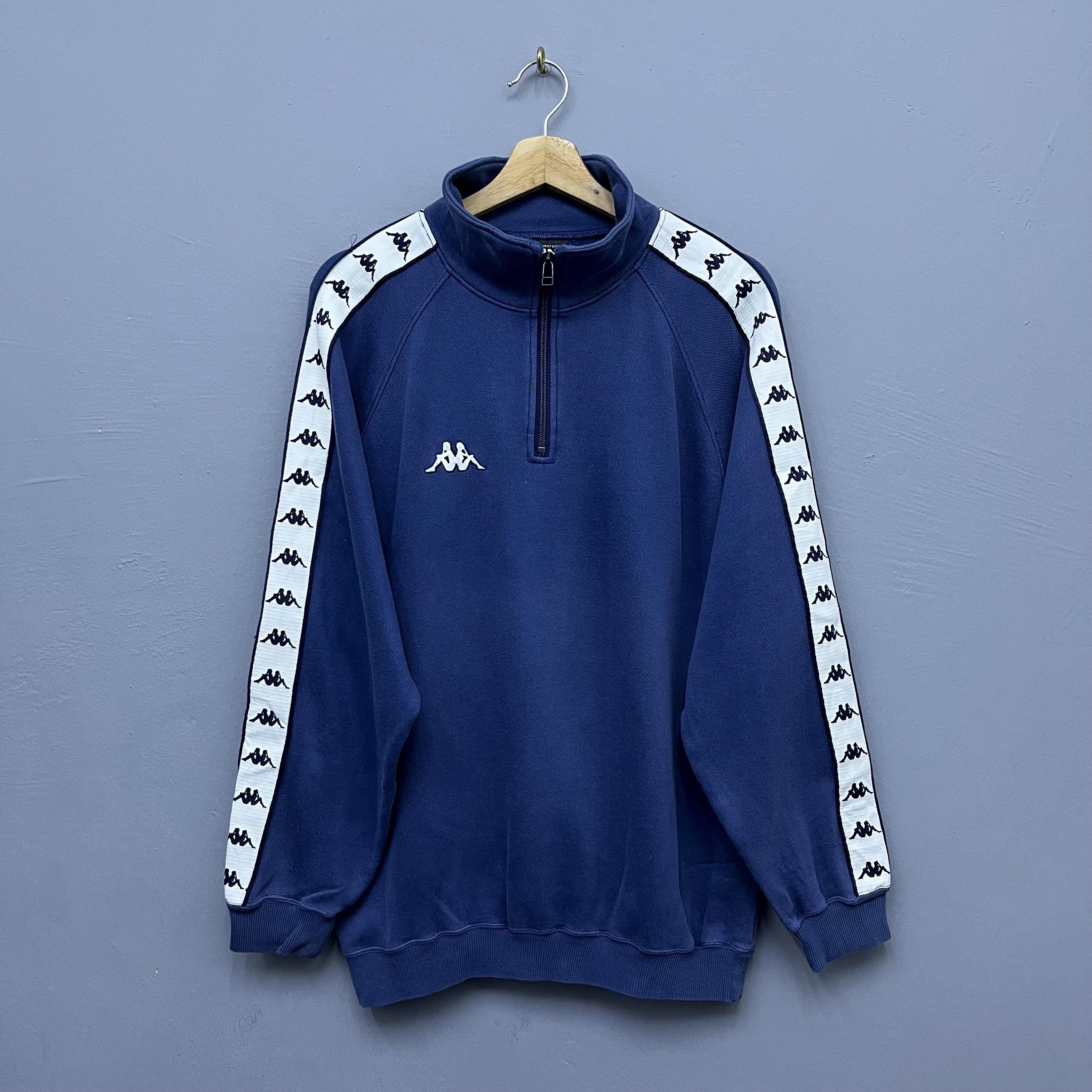 Vintage Kappa Quarter Zip Sweatshirt Navy Blue Size L Sportswear