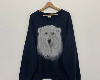 Vintage Sea World Polar Bear Crewneck Sweatshirt Size XL