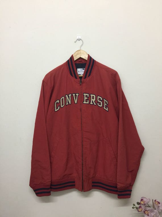 red converse jacket