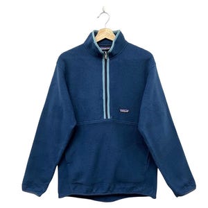 Vintage 90s Patagonia Fleece Sweatshirt Half Snap Button One