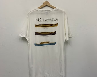 Ralph Lauren T-Shirt Vintage Ralph Lauren Polo Forschungsausrüstung und Ausrüstung Boot Kayak Tshirt Größe groß