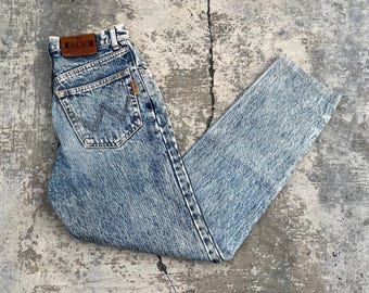 Vintage Edwin Acid Wash Denim Jeans - Slim Straight Fit 28x29