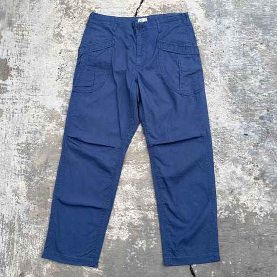 Japanese Brand Coen Fatigue Pants Size 32”x28” Regular Fit Blue