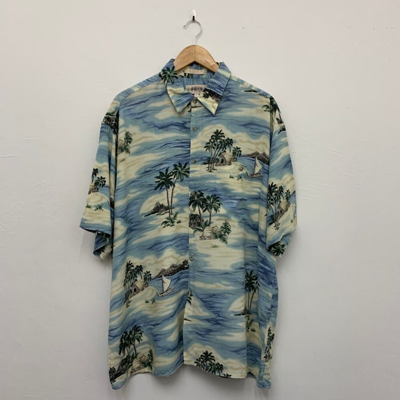 Campia Moda Rayon Beach Hawaiian Aloha Shirt - Siz