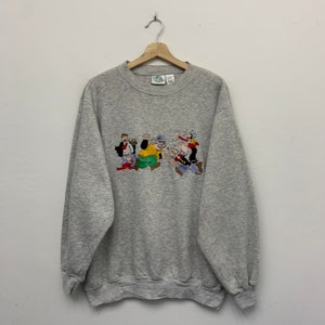 Vintage Popeye The Sailor Man Embroidered Crewneck Sweatshirt Size Large
