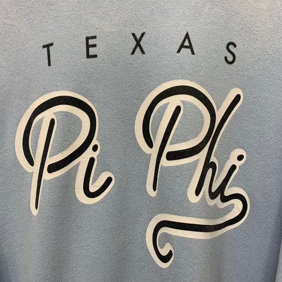 Texas Pi Phi Light Blue Pullover Crewneck Sweatsh… - image 5