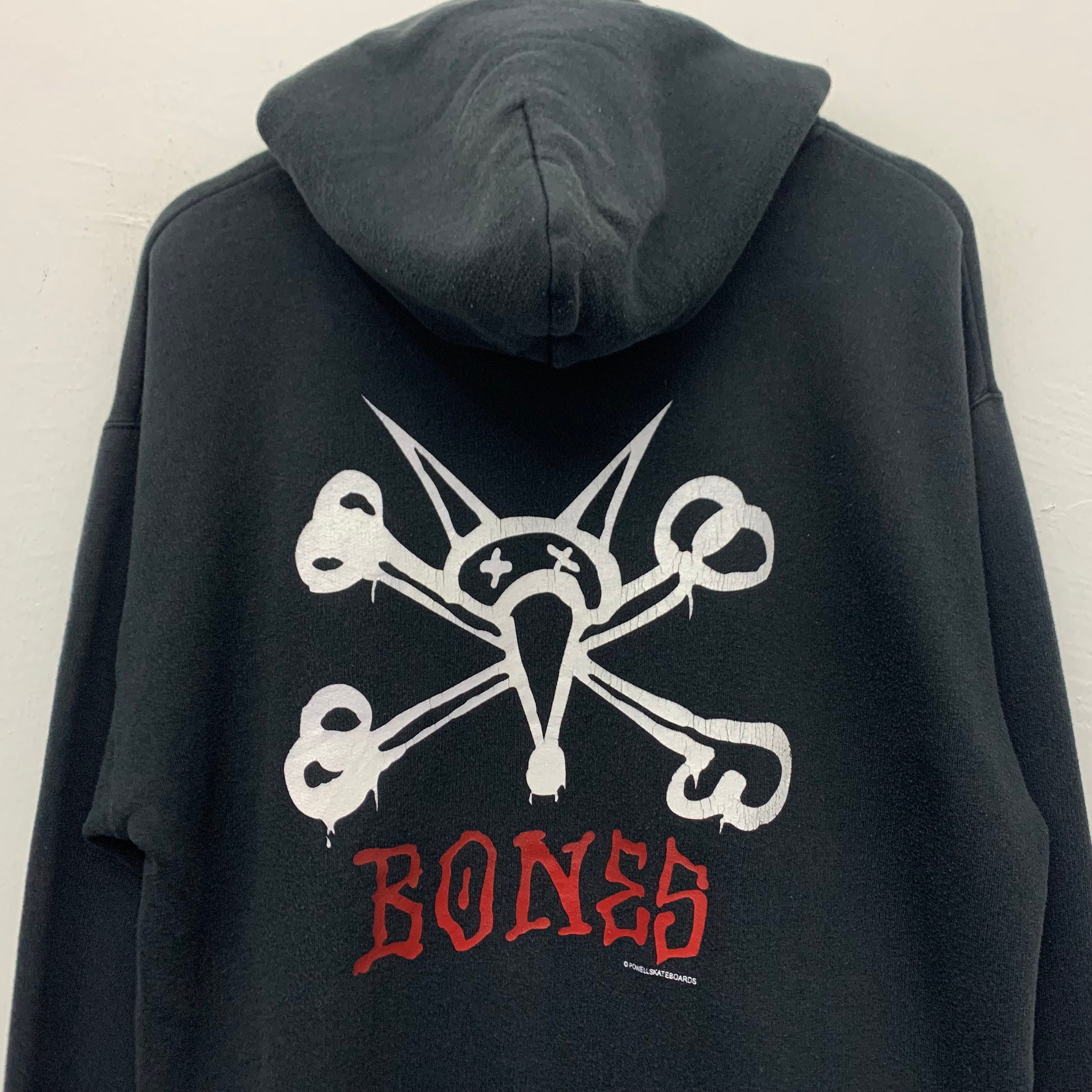 Vintage Powell Peralta Rat Bones Skateboards Full Zip Hoodie Size