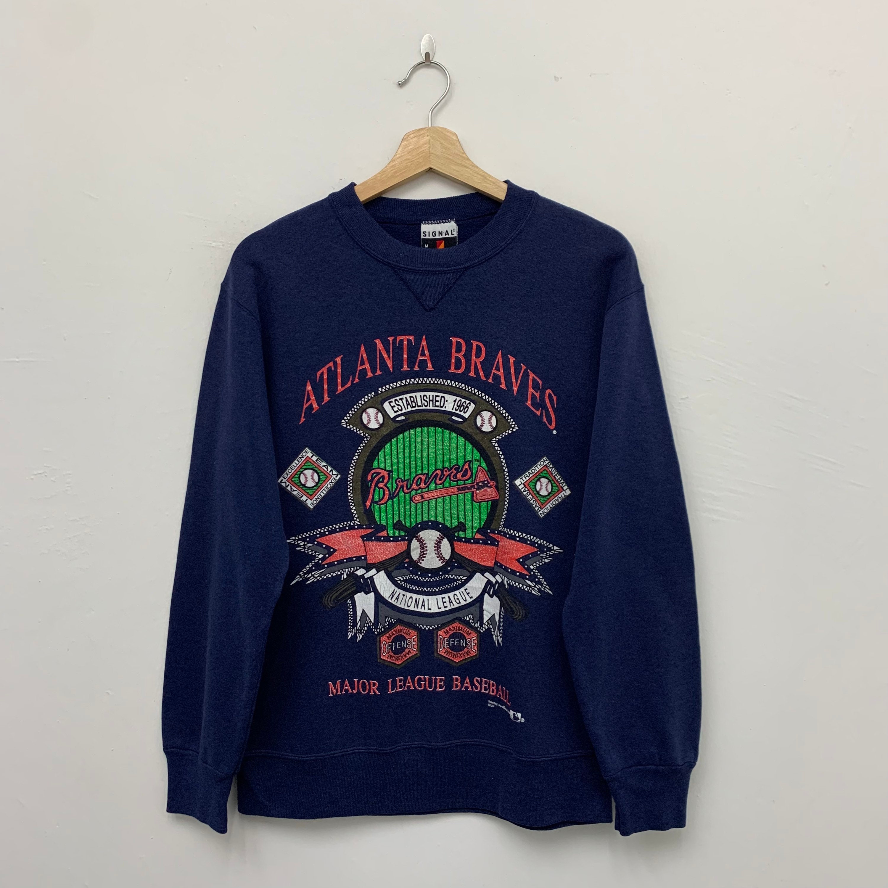Vintage 90s Atlanta Braves MLB Crewneck Sweatshirt Size Small -  Norway