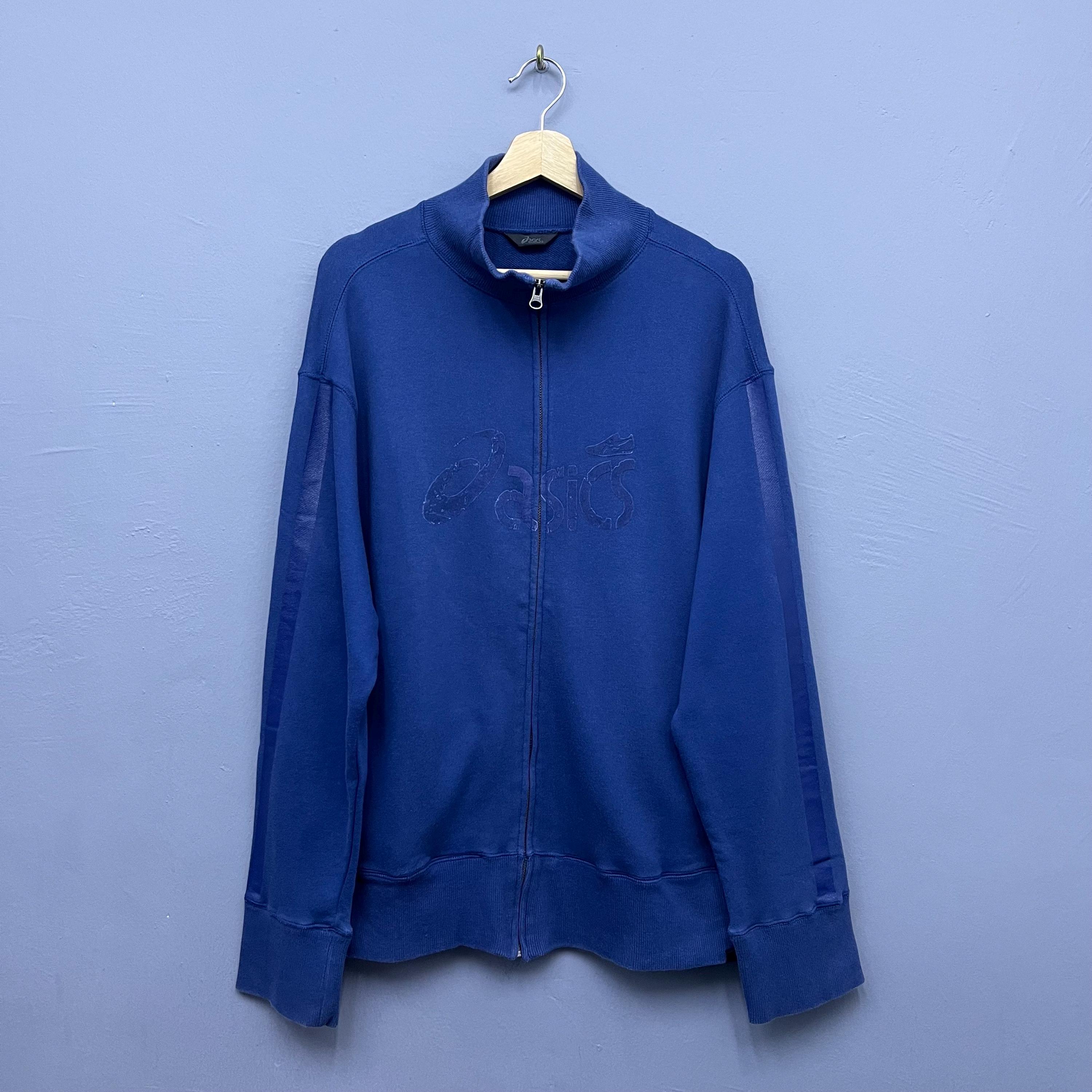 [OnitsukaTiger]メンズ エンブレムブルー系ジップアップジャケットL Onitsuka Tiger Jacket - Etsy