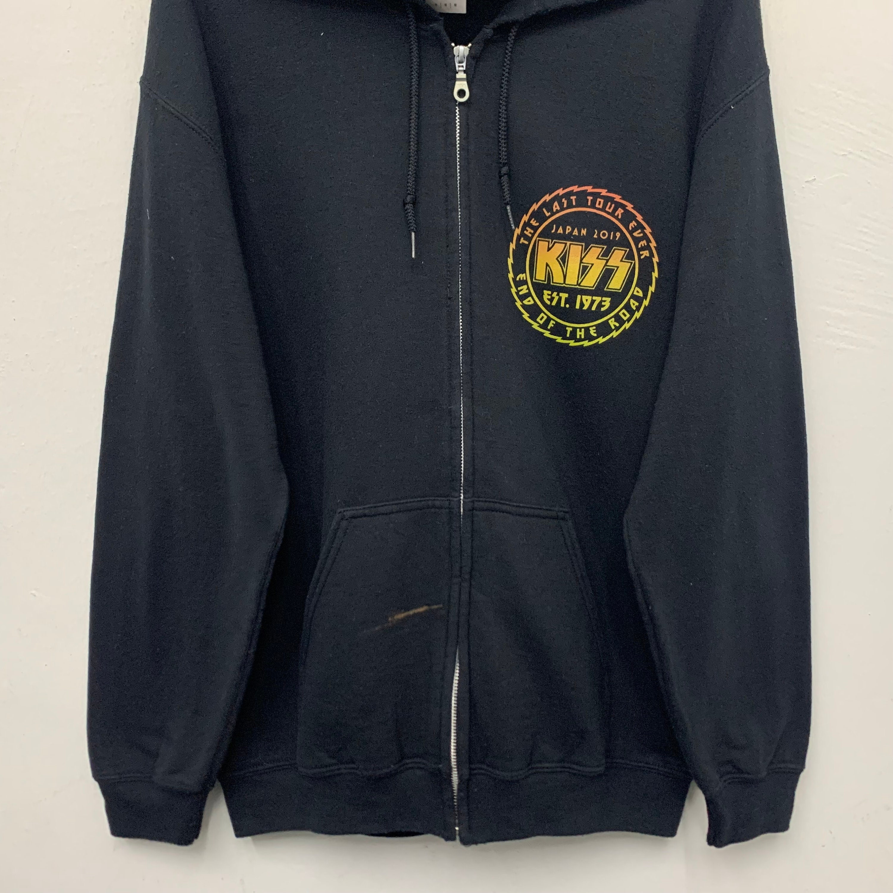 KISS End of the Road Tour Rock Band Full Zip Hoodie Size Medium