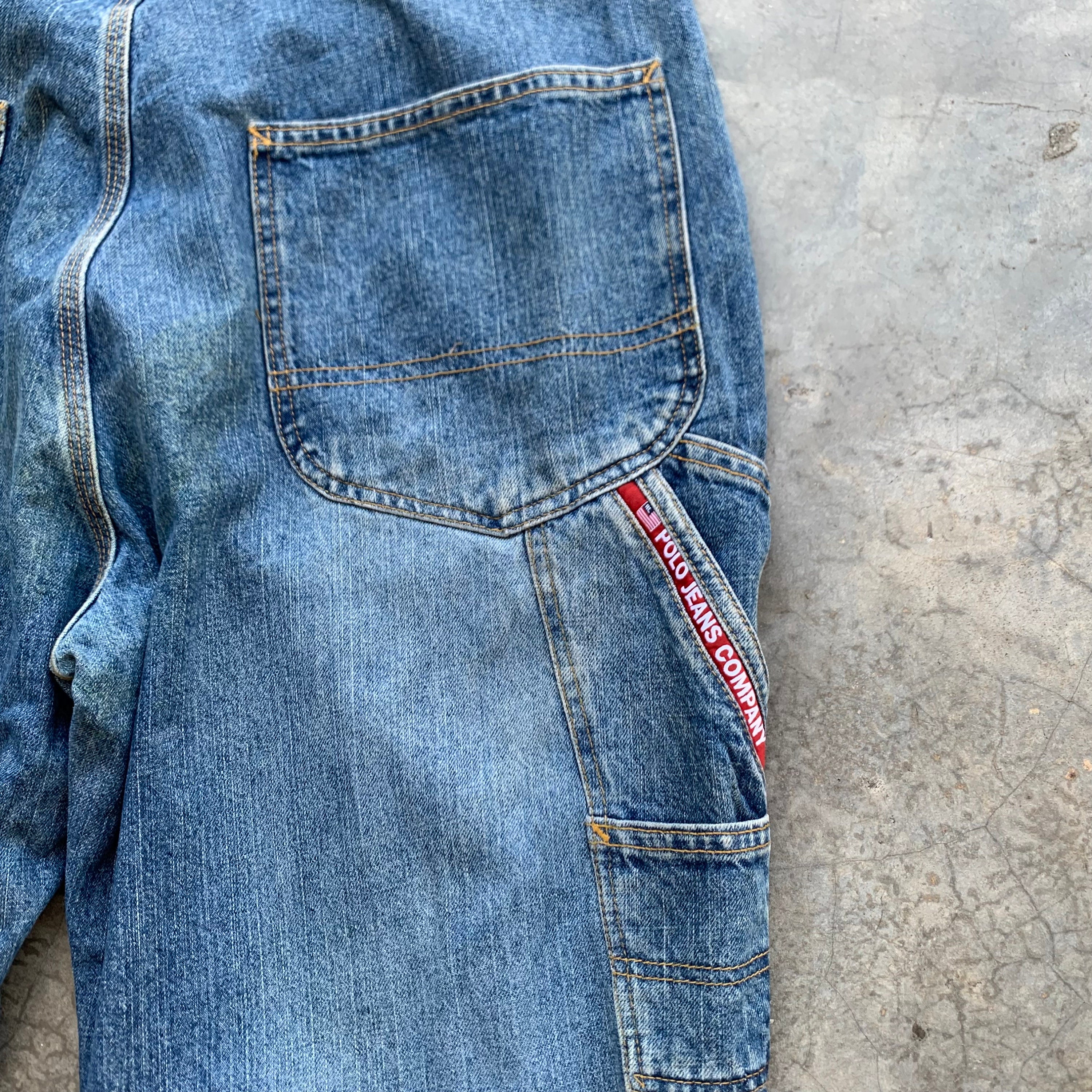 Vintage Polo Jeans Co Carpenter Jeans: Baggy Denim, Size 38x31 - Etsy