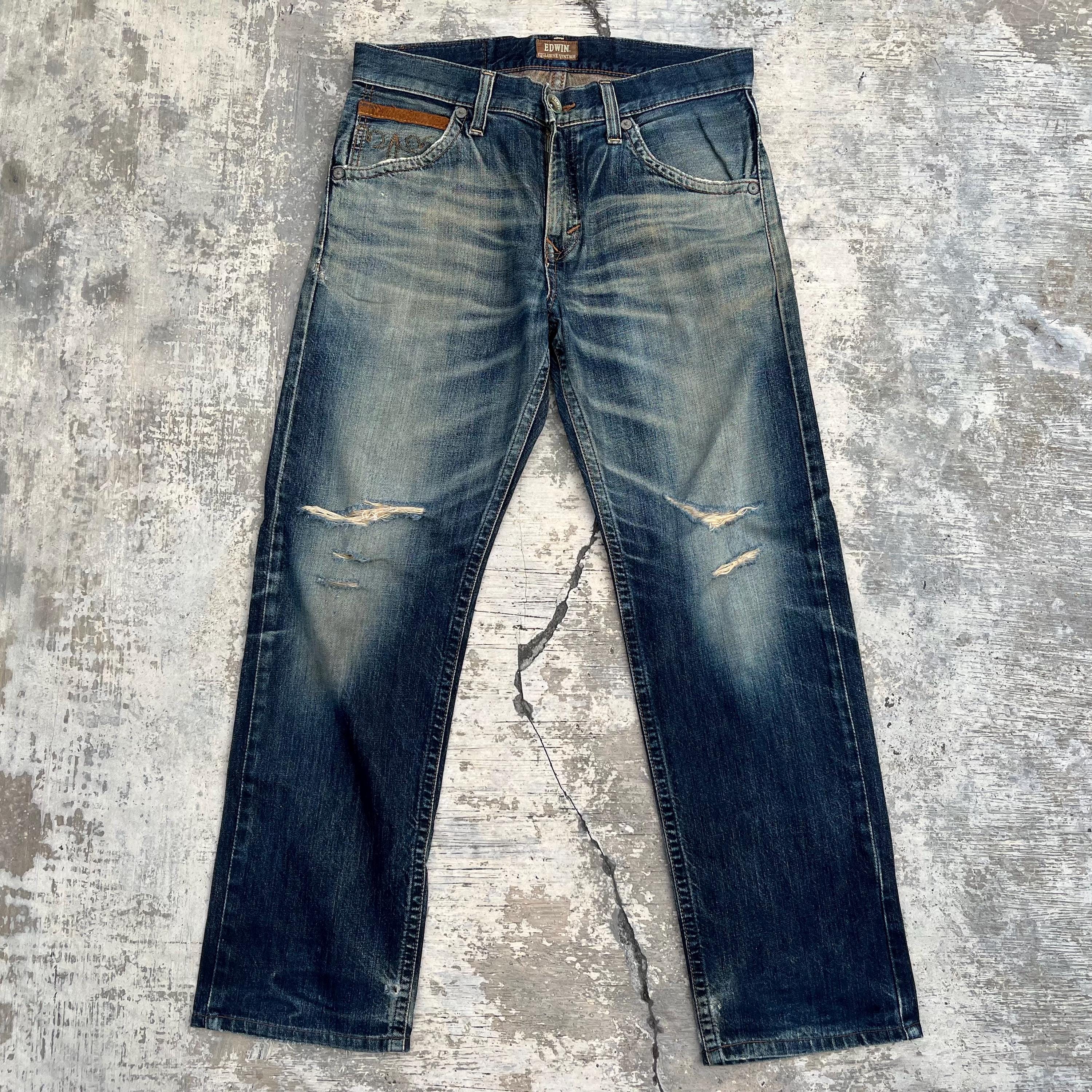 Vintage Edwin Denim Jeans: Cowboy Western Style, Size 33x29 - Etsy
