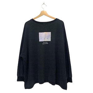 Claude Monet T-shirt Claude Monet Charing Cross Bridge Artiste artistique à manches longues T-shirt carré taille XL