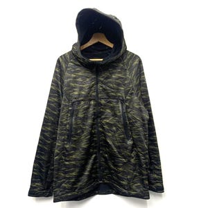 Vintage Element Skateboards Tiger Stripe Camouflage Fleece Lined Windbreaker Jacket Size L
