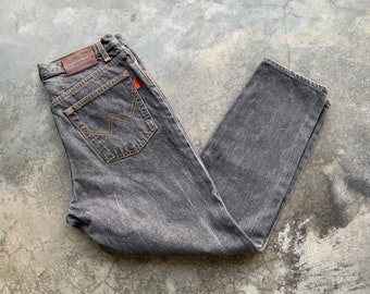 Vintage Edwin USA Jeans: Black Tapered Denim, Size 31x27