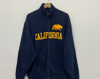 Vintage University of California by Jansport Embroidered Fullzip Sweater Jacket Size Large