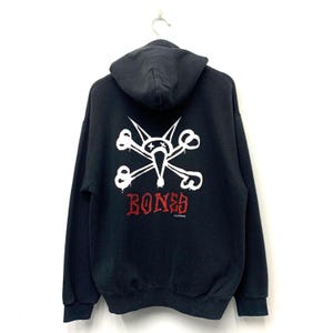 Vintage Powell Peralta Rat Bones Skateboards Full Zip Hoodie Size