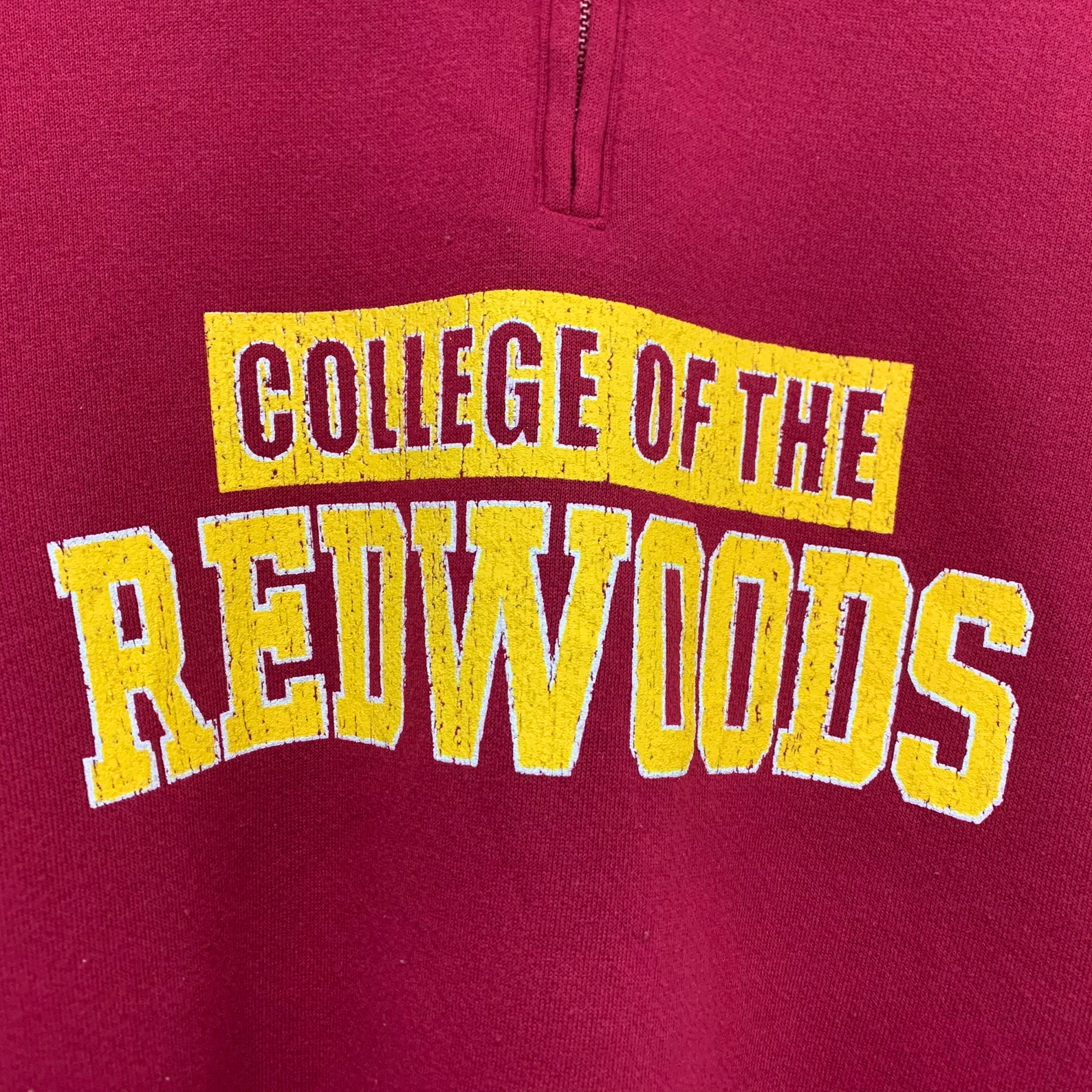 Vintage Y2K College Of The Redwoods By The Game Half Zip Sweatshirt