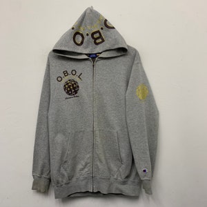 Vintage Champion Full Zip Hoodie Sweatshirt Size Medium