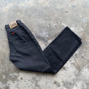 Lee Riders Jeans - Vintage Miss Lee Riders Westerner Sanforized Black Denim Jeans Size 24x28.5