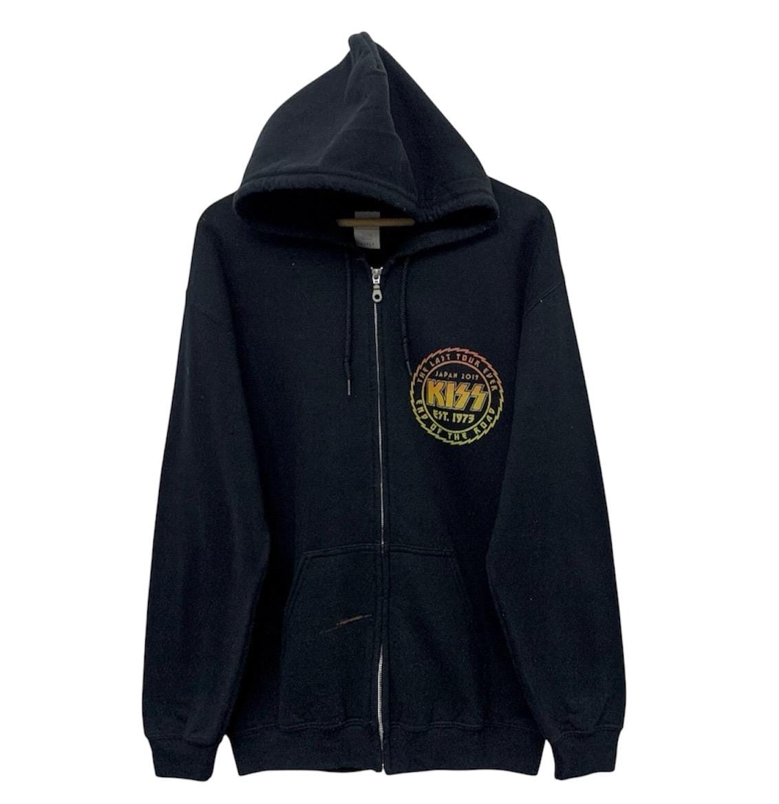 KISS End of the Road Tour Rock Band Full Zip Hoodie Size Medium