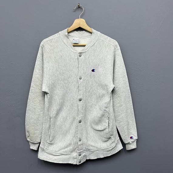 Champion Reverse Weave カーディガン 90s USA製 Vintage 90s Champion Reverse Weave Snap Cardigan Size XL Boys Made