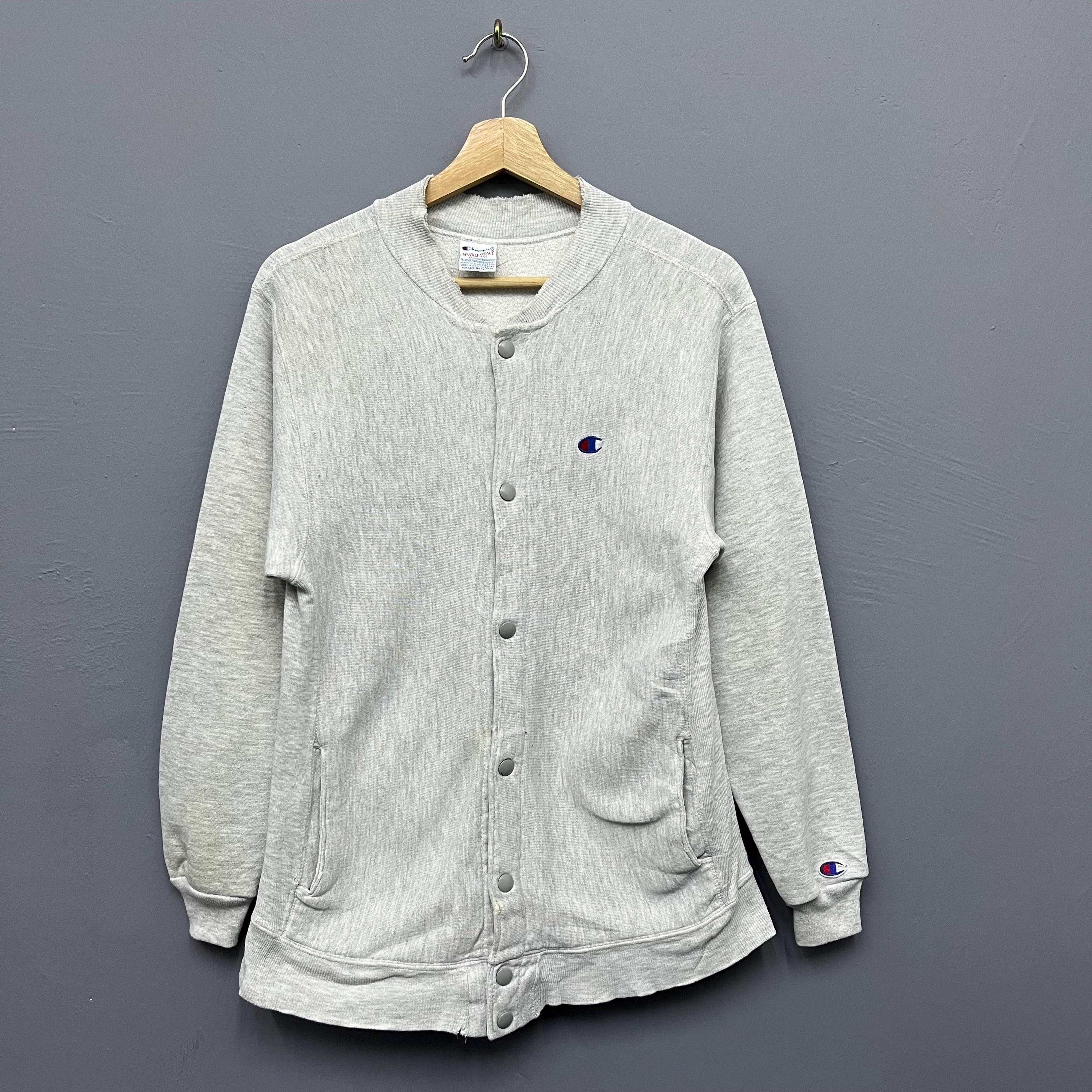 トップス 90s reverse weave snap cardigan Vintage 90s Champion Reverse Weave Snap Cardigan Size XL
