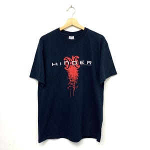 Vintage Hinder Band T-Shirt - Extreme Behaviour - Size Medium