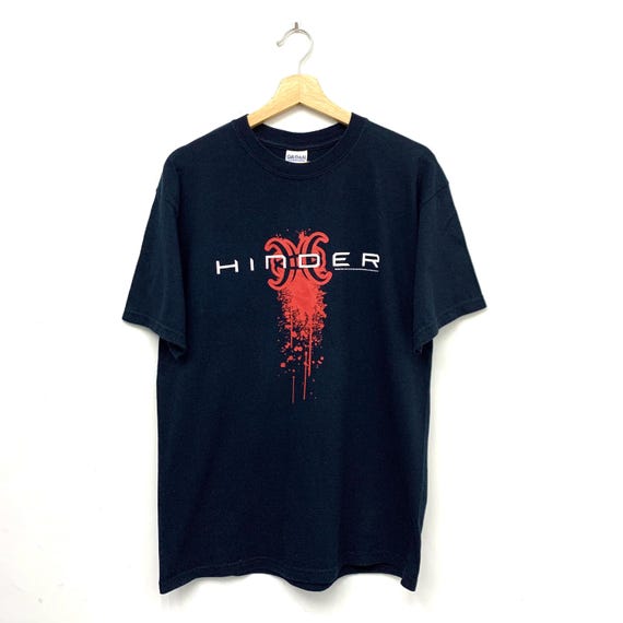 Vintage Hinder Band T-Shirt - Extreme Behaviour - Size M Band Tees