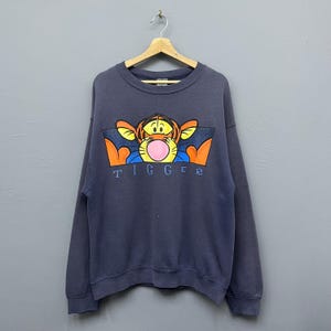 Vintage 90s Tigger Crewneck Sweatshirt Size Large Faded Tigger Winnie The Pooh Disney Store Printed Sweatshirt