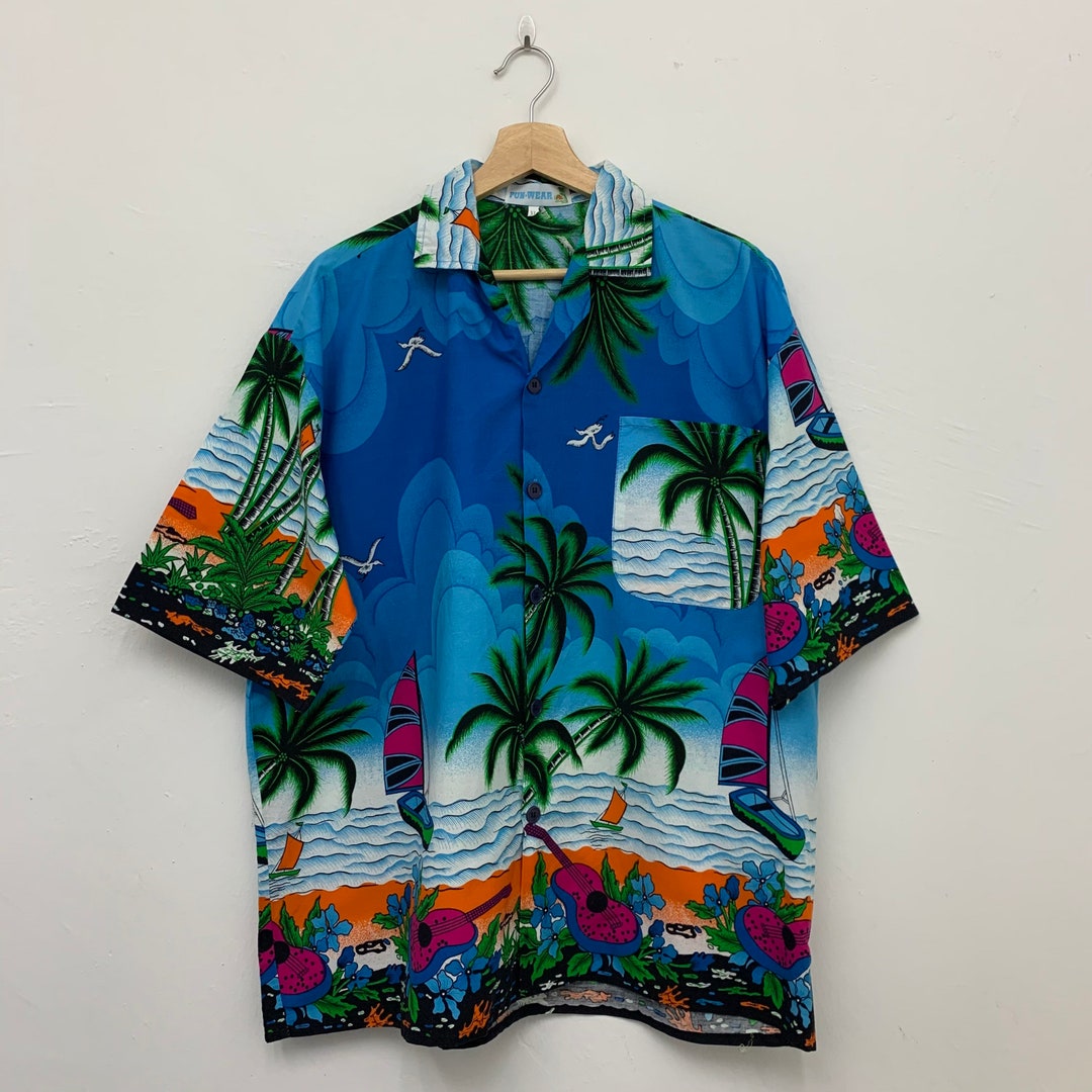 Fun Wear Aloha Hawaiian Shirt Size XL - Etsy