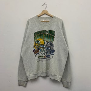Vintage Super Bowl XXI 1997 Packers vs Panthers NFC Championship NFL Crewneck Sweatshirt Size 2XL