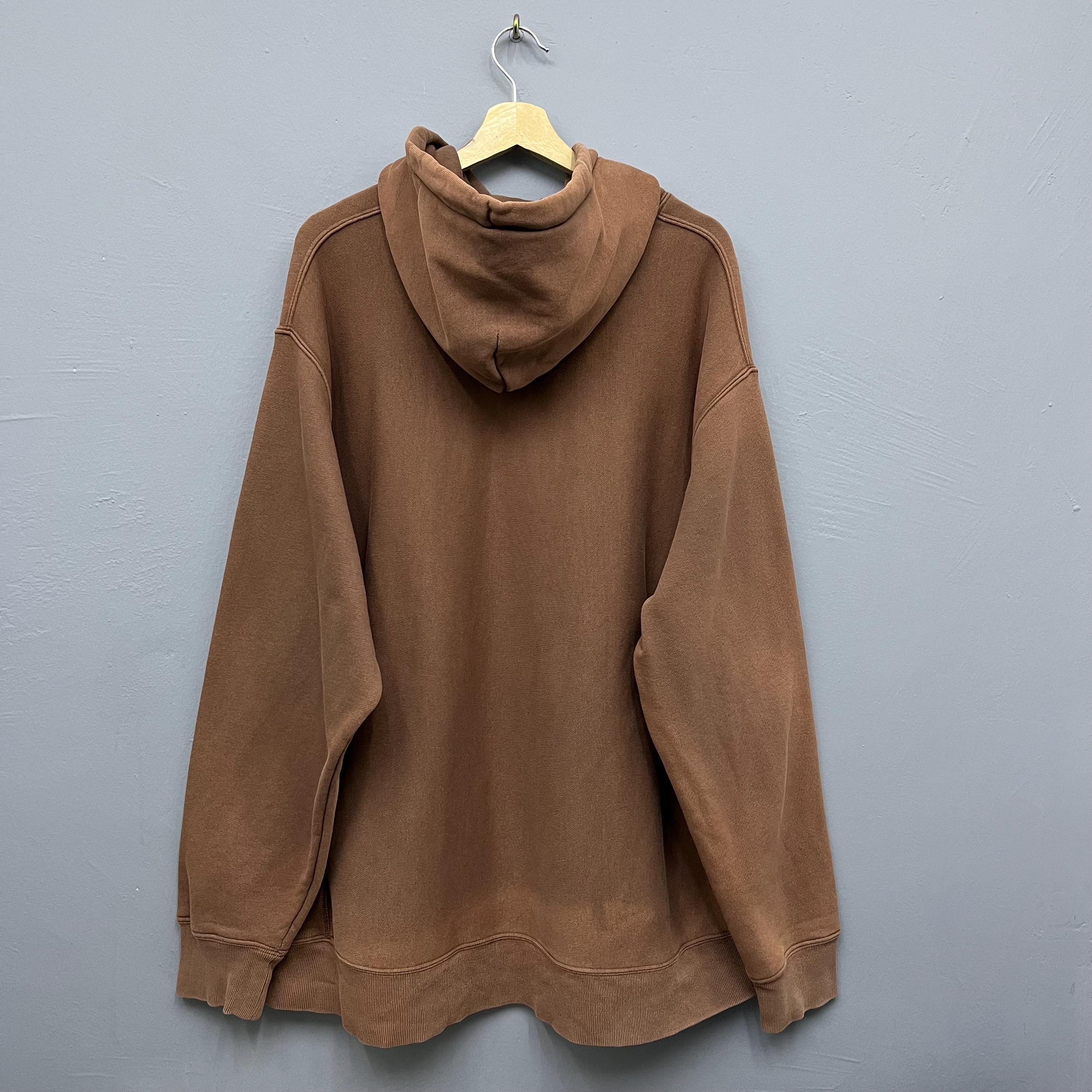 Oversized Vintage Champion Reverse Weave Small Logo Brown Pullover 