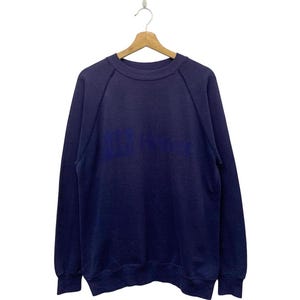 Vintage 90s Hanes Spell Out Crewneck Sweatshirt Size Large Made in Usa