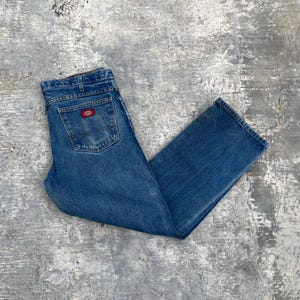Dickies Jeans Vintage Dickies Workwear Dirty Denim Jeans Size 34x29