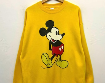 Bluza z okrągłym dekoltem w stylu vintage z Myszką Miki, rozmiar L