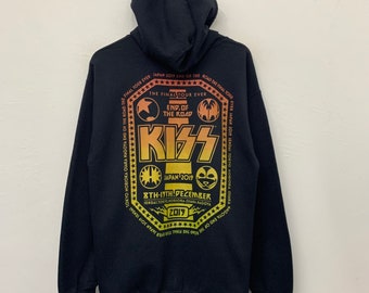 Kiss Band Hoodie KISS Japan 2019 End Of The Road The Last Tour Ever Kapuzenpullover mit durchgehendem Reißverschluss, Größe M