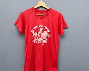 Vintage Australian Family Animal T-Shirt Size Small Women’s