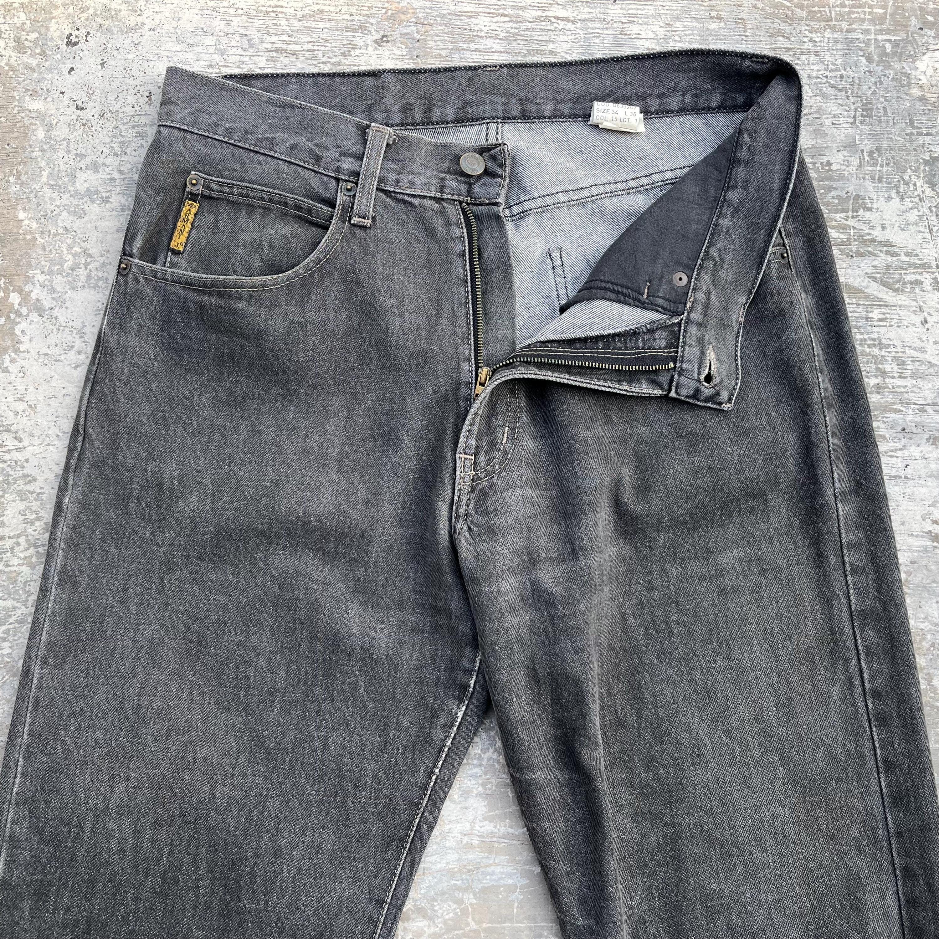 Vintage Armani Jeans: Black Denim, Made in Italy, Size 32x32 - Etsy