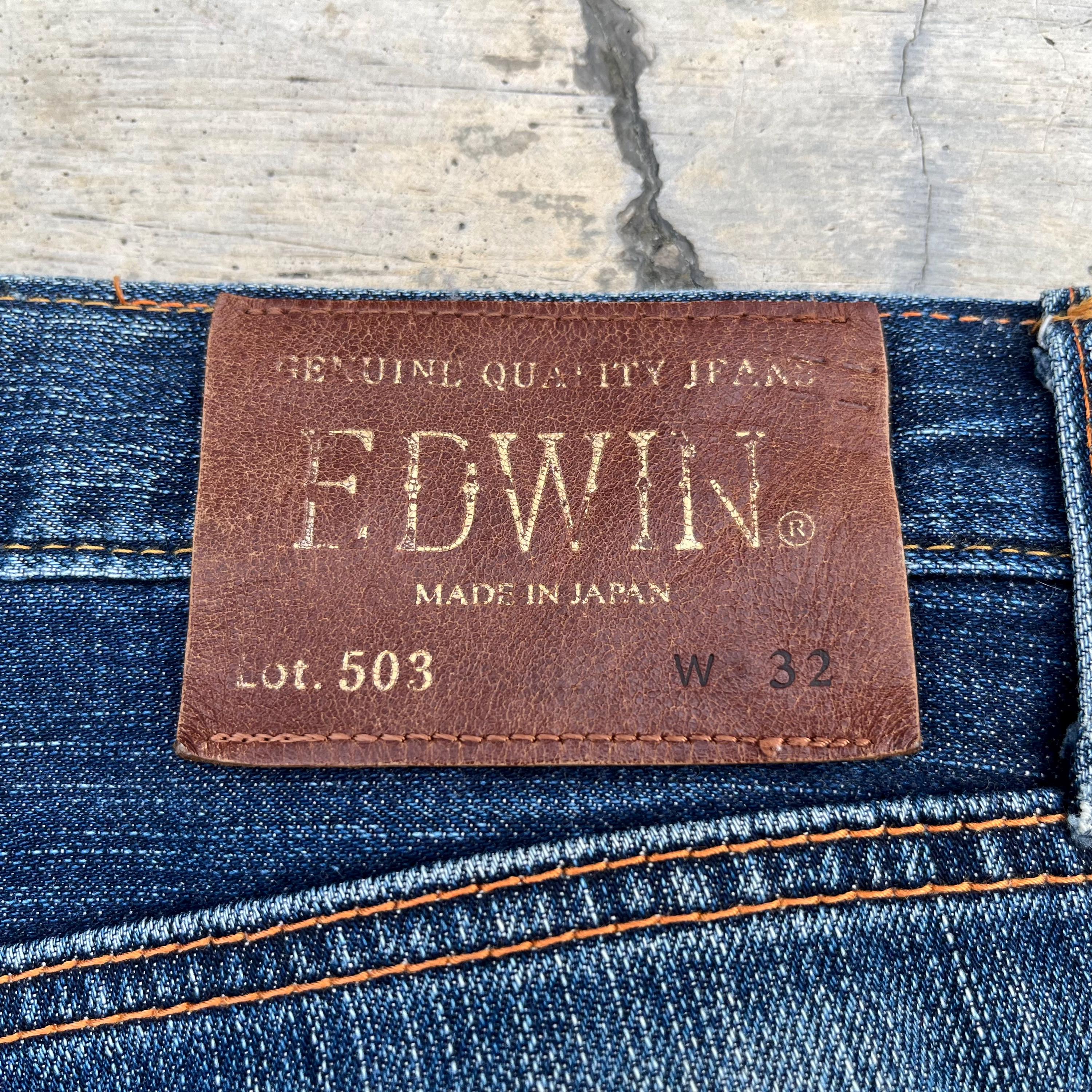 Vintage Edwin 503 Jeans: Regular Fit Denim, Made in Japan, 30x28