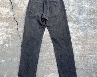 Vintage Armani Jeans: Black Denim, Made in Italy, Size 32x32 - Etsy