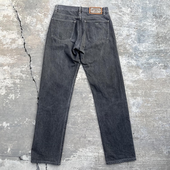 Vintage Armani Jeans: Black Denim, Made in Italy, Size 32x32