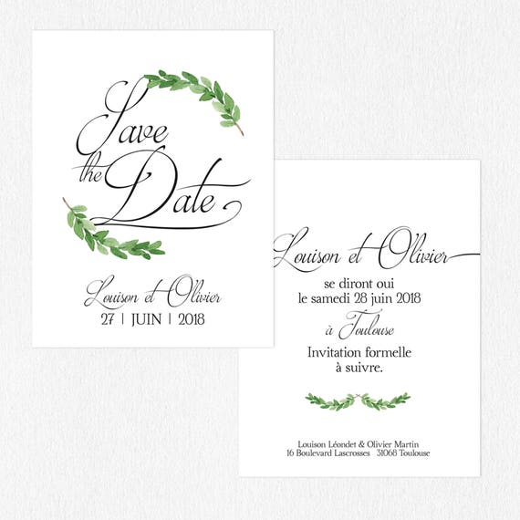 Calligraphy Save The Date Etsy